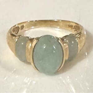 14k Gold and Jadeite Ring size 7.5-8